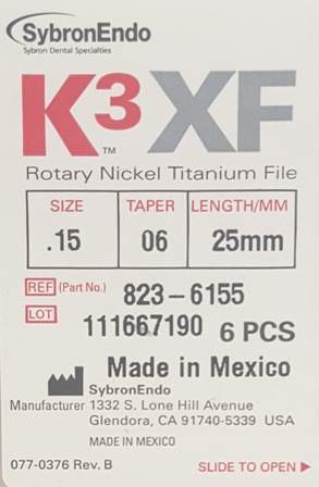 Ace K3 XF .15/.06 25mm 6buc/cut 823-6155