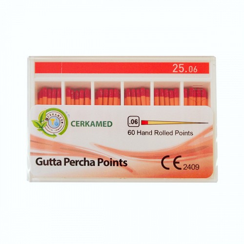 Conuri Gutaperca Conicitate 06 #25 60buc CERKAMED