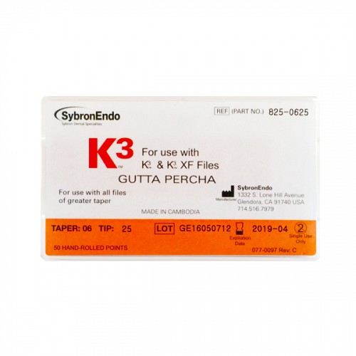 Conuri gutaperca K3/K3XF .06/.25 50buc/cut 825-0625