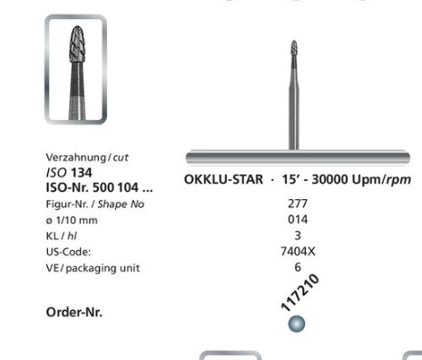 Freza Extradura Okklu-Star 117210 DFS