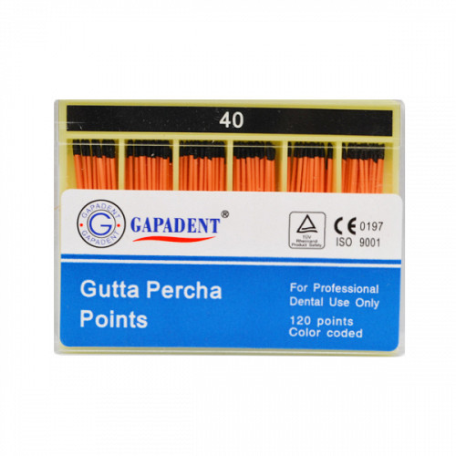 Gapa conuri gutaperca 120 buc/cut nr.40 negru