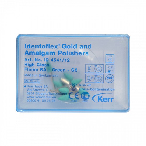 Identoflex ID4541/12 - kit de lustruire aliaje nobile si amalgam, 12 buc/set flacara