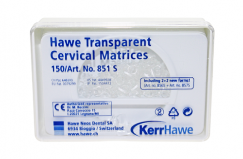Hawe matrici cervicale anatomice transparente Hawe 150 buc/cutie