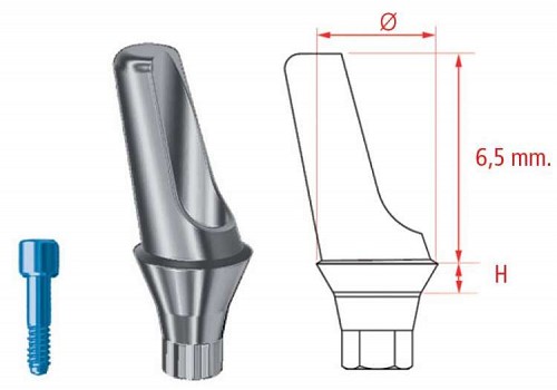 MG Inhex Bont protetic angulat 15 gr. Std. 1mm 23201015