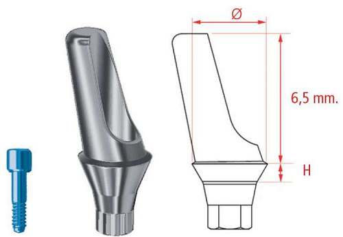 MG Inhex Bont protetic angulat 20 grd.  Std 3mm W/S 23201320