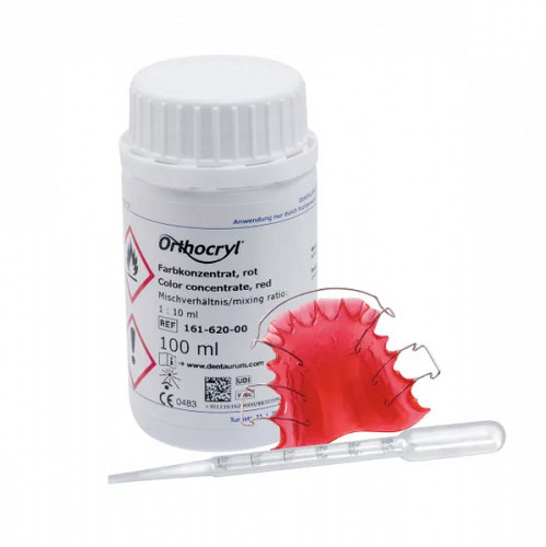 Orthocryl colorant 100ml rosu