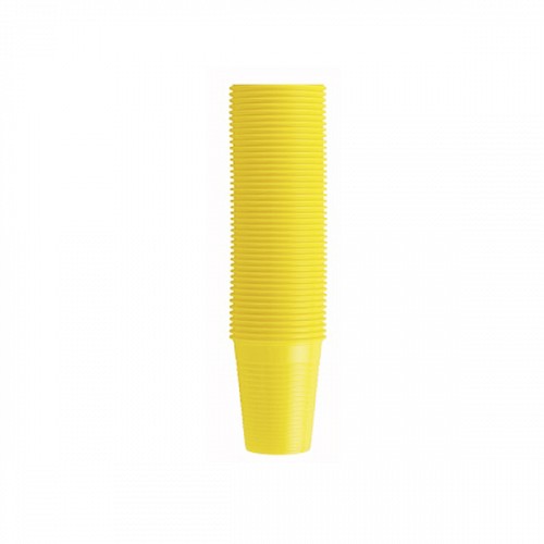 Poka Pahare de unica folosinta galbene 100 buc / set