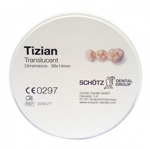 Tizian Blank Zirconiu Translucent 98x14mm