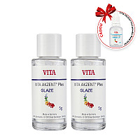 2 x Vita Akzent plus glaze powder 5g + CADOU Vita Akzent plus powder fluid 20 ml