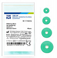 Discuri Finisare Compozit Diametru 12mm Medium Verzi 40buc 1732(12) TOR VM