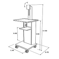 Etajera Trolley Atlas-Network Station AS3R - imagine 2