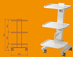 Etajera Trolley cu priza C3R - imagine 2