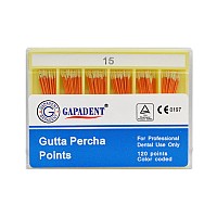 Gapa conuri gutaperca 120 buc/cut nr.15 albe