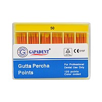 Gapa conuri gutaperca 120 buc / cut nr. 50 Galben