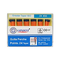 Gapa conuri gutaperca taper 60 buc/cut 04 nr.30 albastru