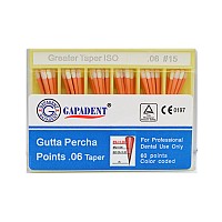 Gapa conuri gutaperca taper 60 buc/cut 06 nr.15 albe