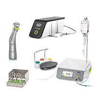 Pachet WH: Fiziodispenser Implantmed SI-1023 pedală wireless, lumină LED + Piesa Cot WS-75L + Modul Piezomed SA-435, SA-40 L  + Set anse Bone pentru Piezomed+