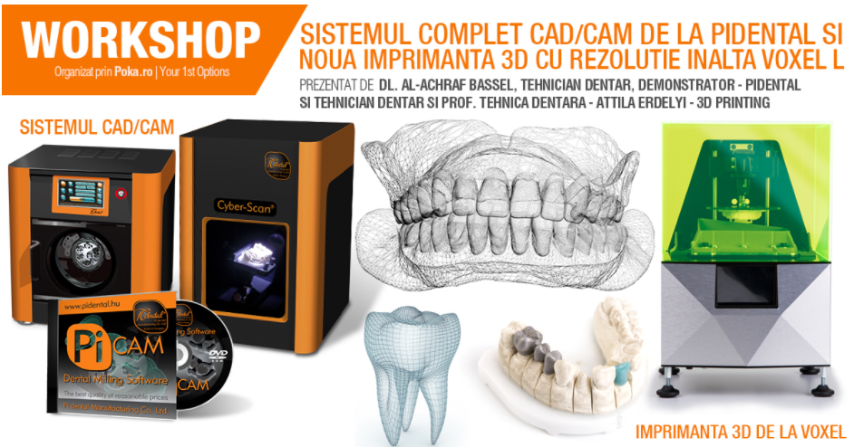 Sistemul complet CAD/CAM de la PiDental  NOUA Imprimanta 3D cu rezolutie inalta VOXEL L