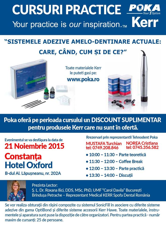 Sistemele adezive amelo-dentinare actuale: care, cand, cum si de ce?"