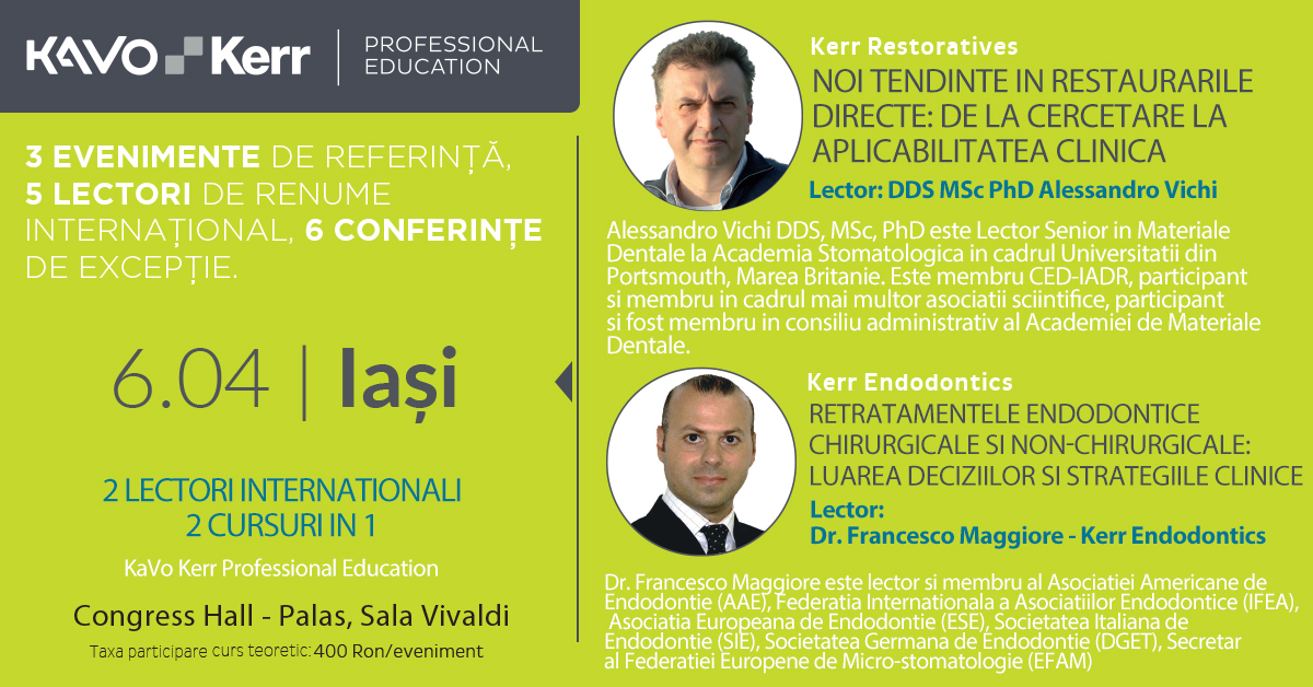 KaVo Kerr, noi tendinte in restaurarile directe / retratamente endodontice