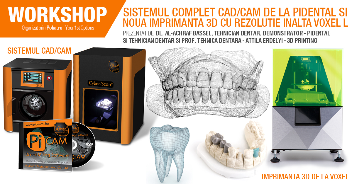 Sistemul complet CAD/CAM de la PiDental  NOUA Imprimanta 3D cu rezolutie inalta VOXEL L