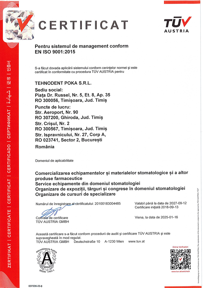 Certificat RO ISO 9001:2005