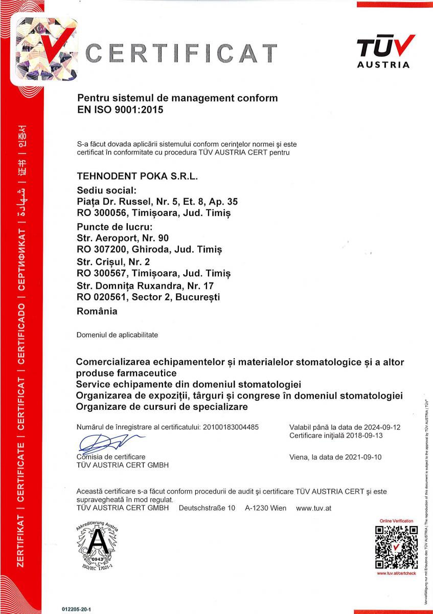 Certificat EN ISO 9001:2005